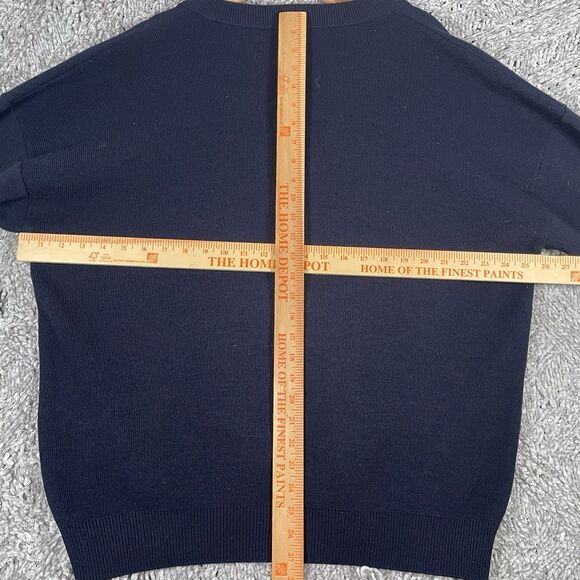 Vintage Chemise Lacoste Cardigan Sweater Men’s Size 6 (XL) Navy Blue Wool Golf - Picture 8 of 8